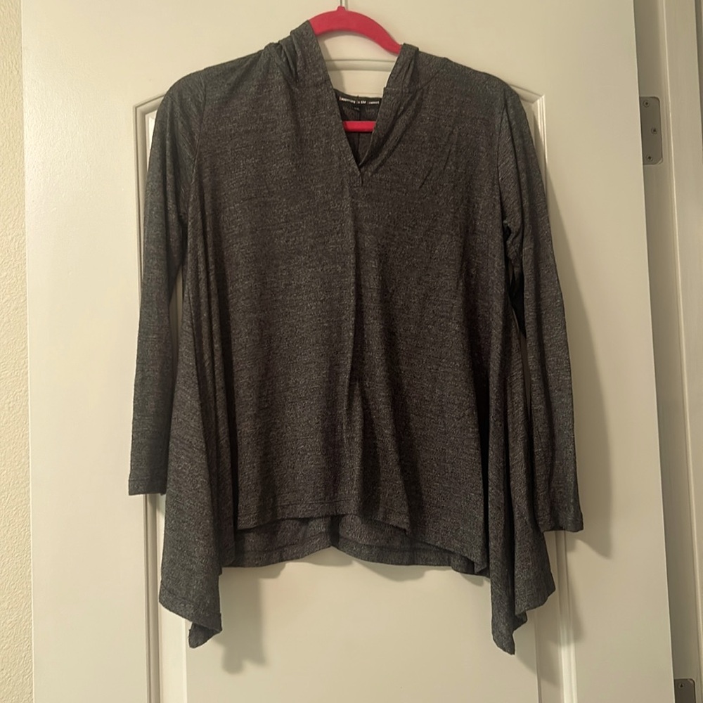 Hooded Nordstrom lounge long sleeve shirt. Grey. XS.